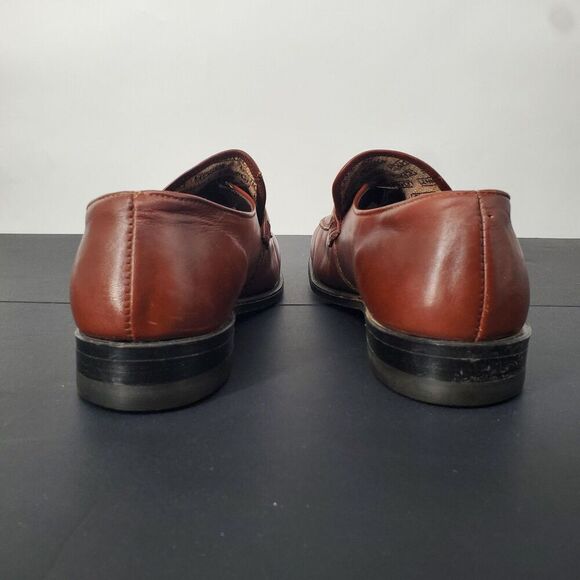 Lehigh Safety Shoes Mens 9.5 EEE Brown Leather Penny Loafers Slip On Work